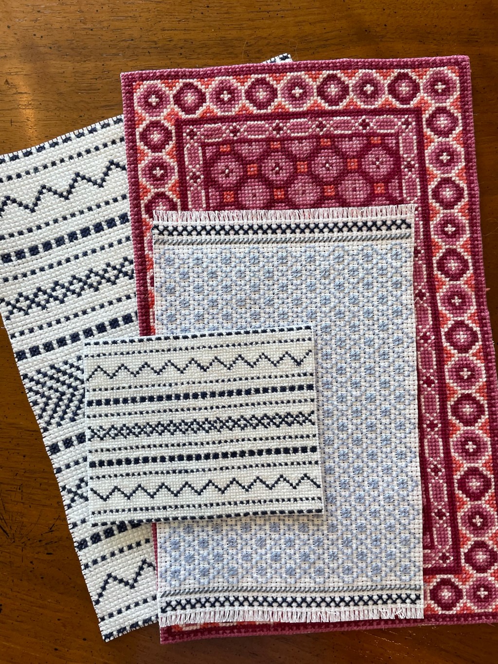 Vacation Cross-stitching AKA Miniature&nbsp;Rugapalooza